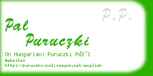 pal puruczki business card